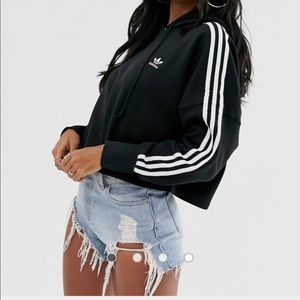 cropped Adidas hoodie
